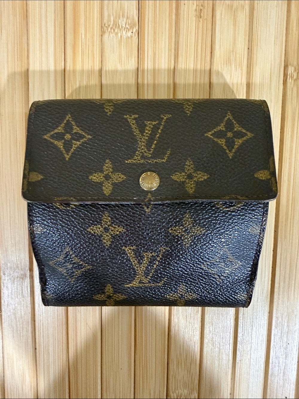 Louis Vuitton Monogram Canves trifold wallet Louis Vuitton cardholder Authentic